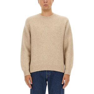 SUNFLOWER Men's Crew Neck Ribbed Knit Sweater Men Beige Sweaters & Cardigans